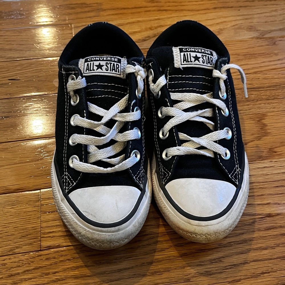 Converse Kids Black and White All Star Sneakers
